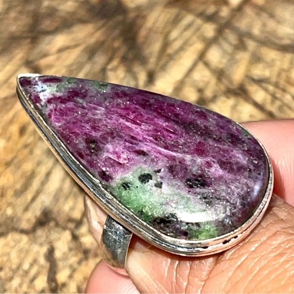 Anyolite Ruby Zoisite Ring Size 9 - Picture 9 of 10